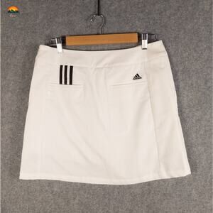 Adidas Climacool Mini Skort White Side Zip Pockets Tenniscore Golfcore Women's 4